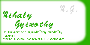 mihaly gyimothy business card